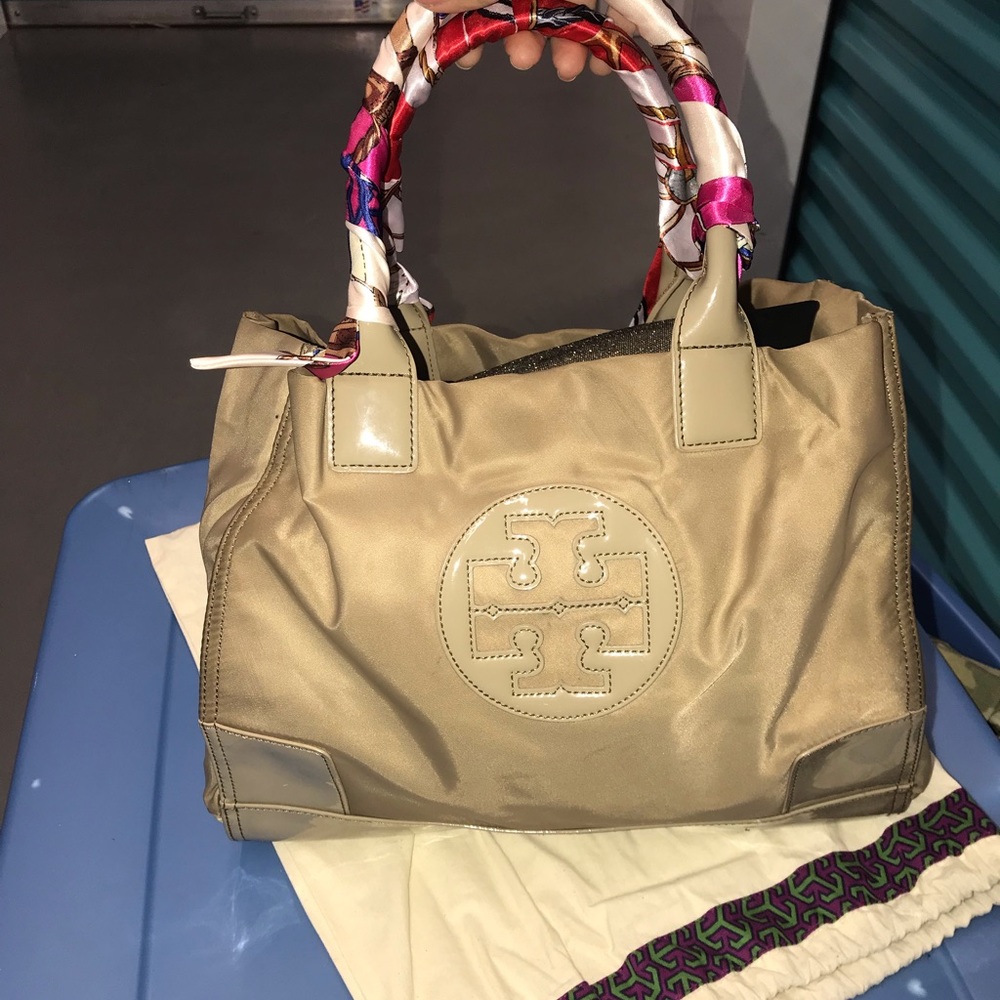 Beige Mini Tory Burch Tote w/ Dustbag